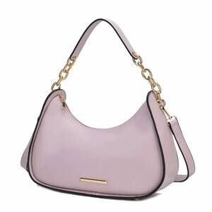 NEW MKF COLLECTION women's lottie vegan leather shoulder bag in lilac